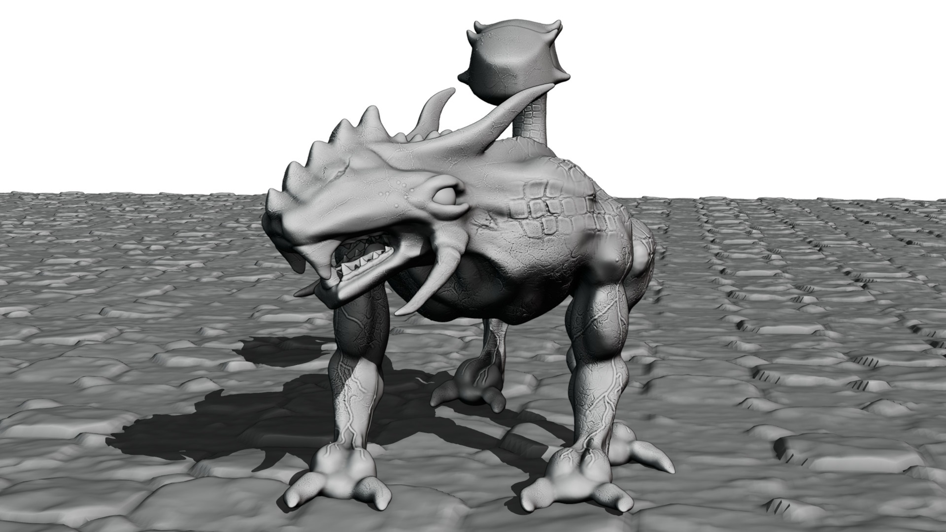 Legend creature Low-poly 3D model_17