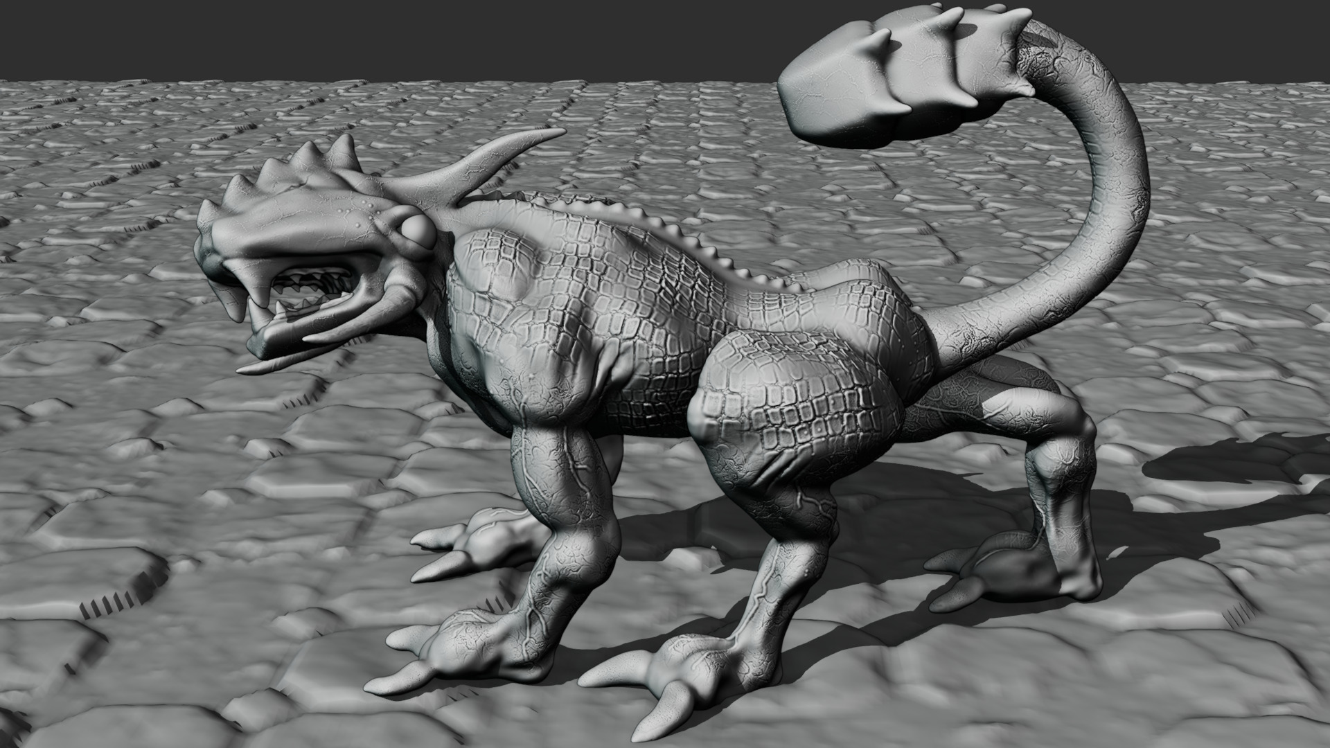 Legend creature Low-poly 3D model_12