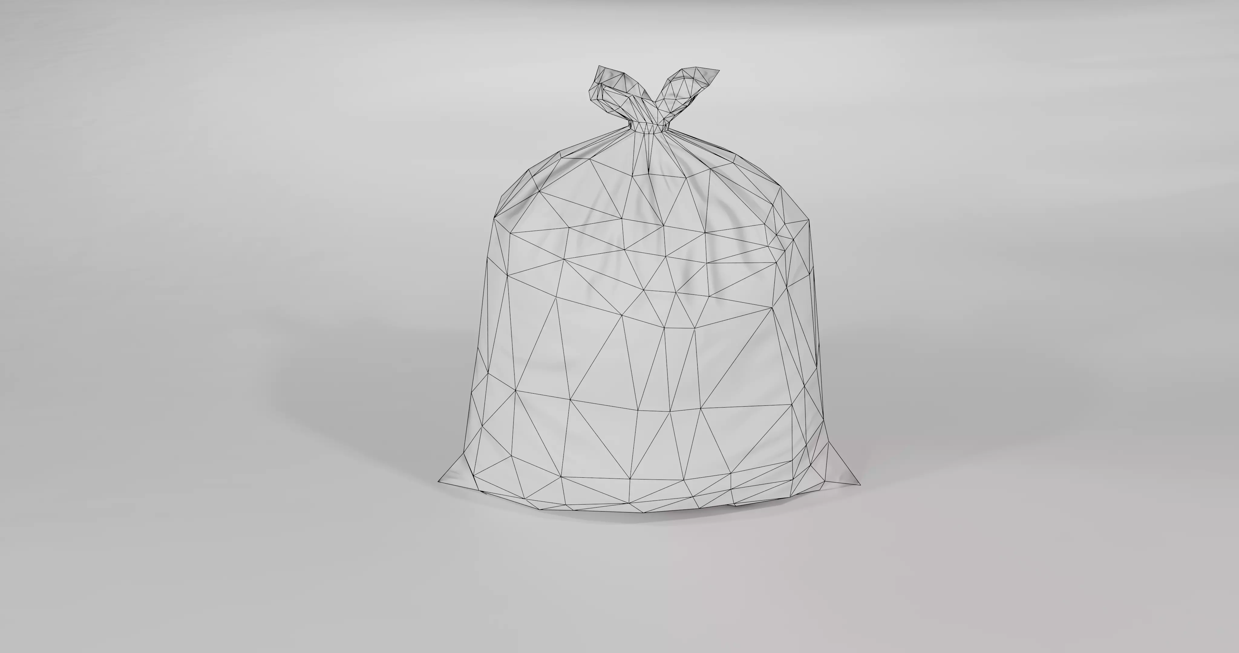 Trash Bag - With LODS - Low Poly-Fresh-Used-Dirty  Low-poly 3D model_12