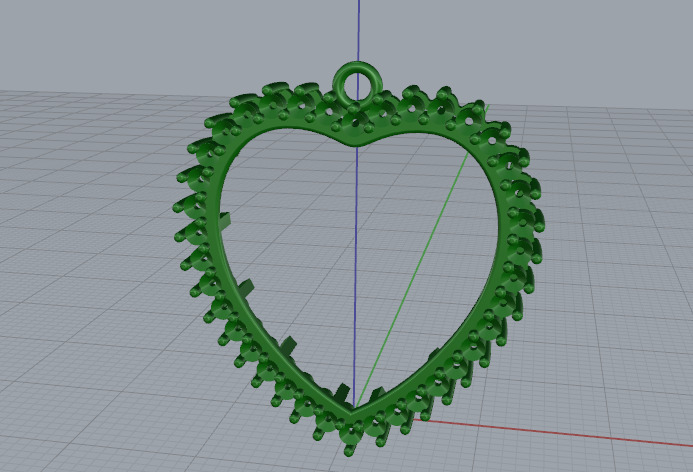 Heart pendant Model 7310 3D print model_2