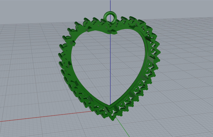 Heart pendant Model 7310 3D print model_4