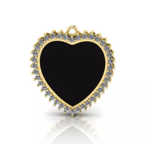 Heart pendant Model 7310 3D print model_0