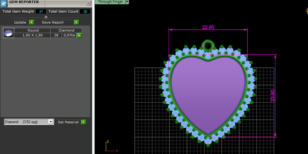 Heart pendant Model 7310 3D print model_7