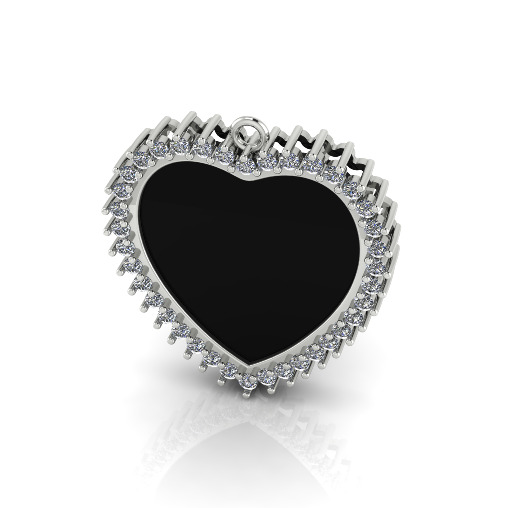 Heart pendant Model 7310 3D print model_1