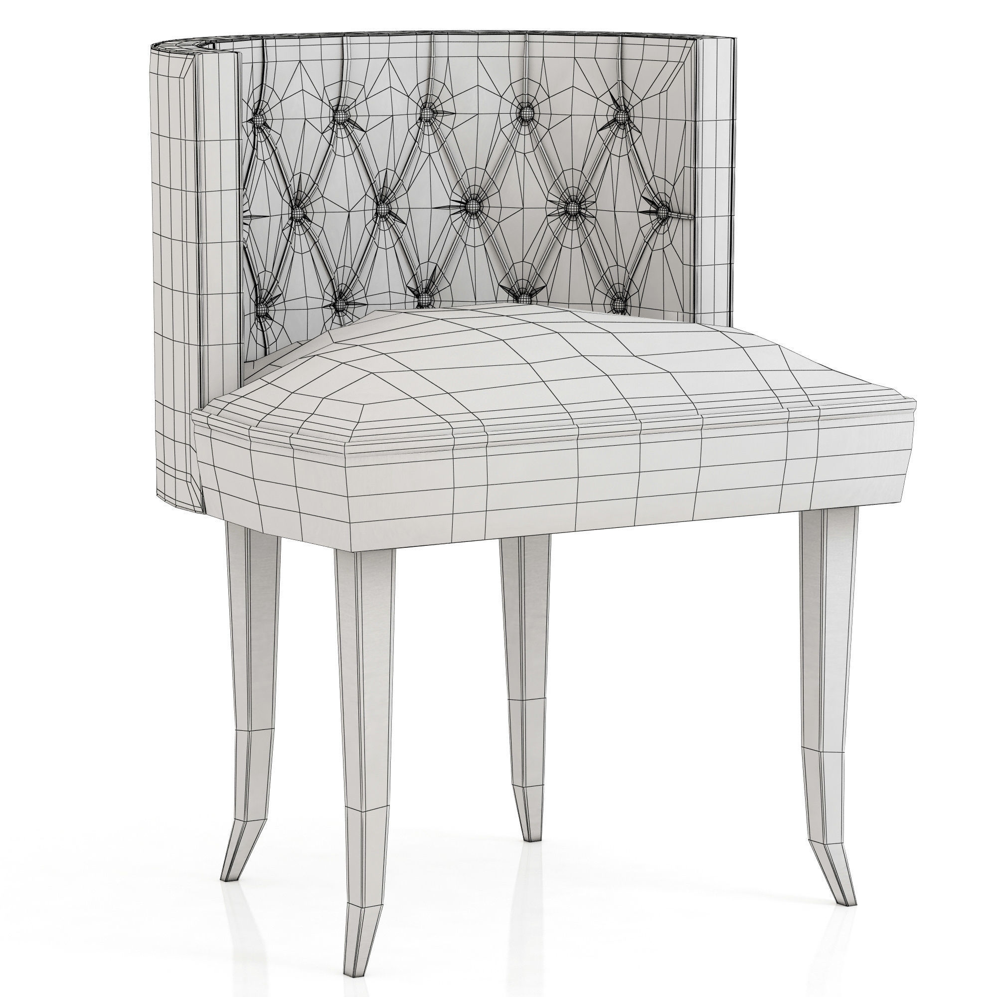 Brabbu Collection sofa with gold legs 3D model_10