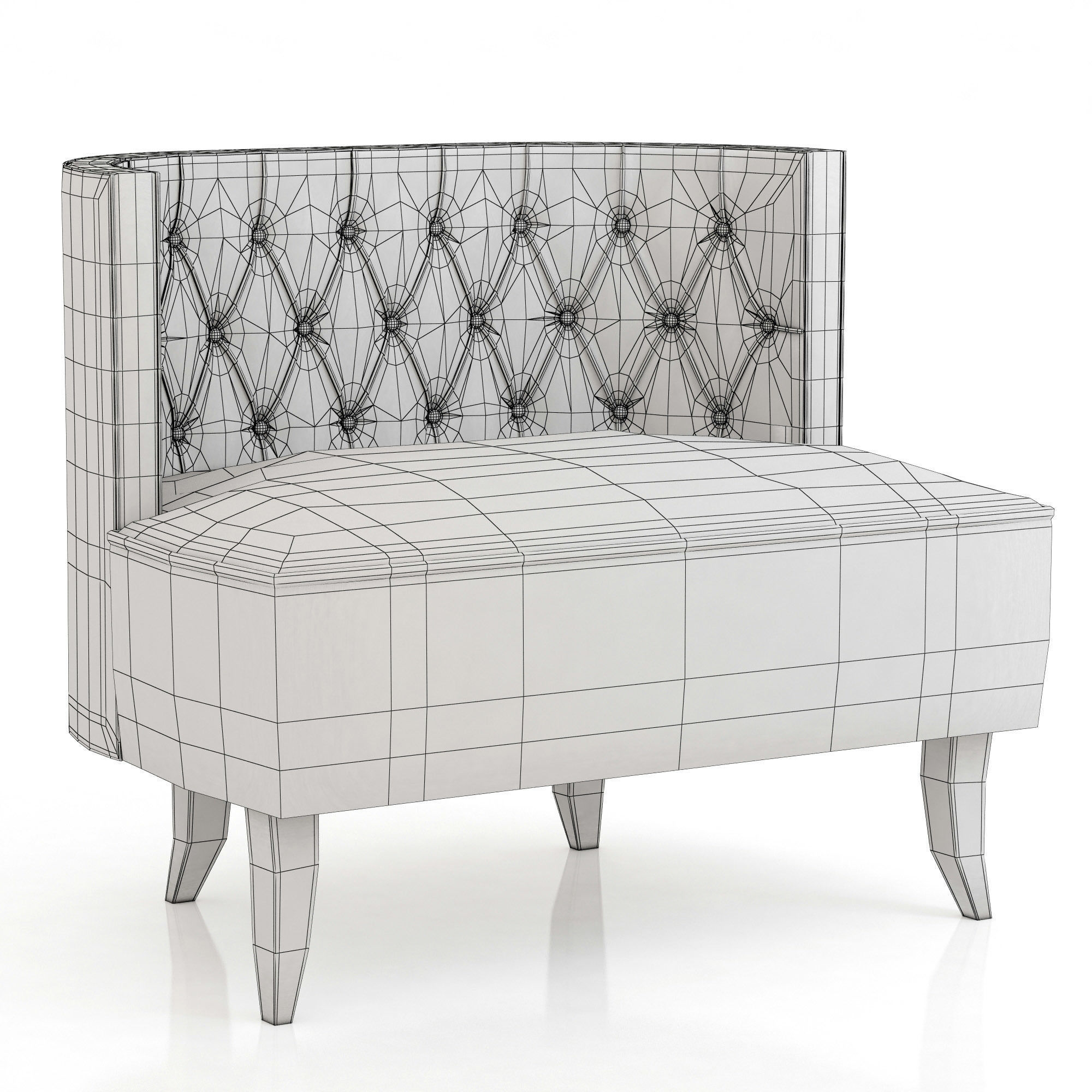 Brabbu Collection sofa with gold legs 3D model_8