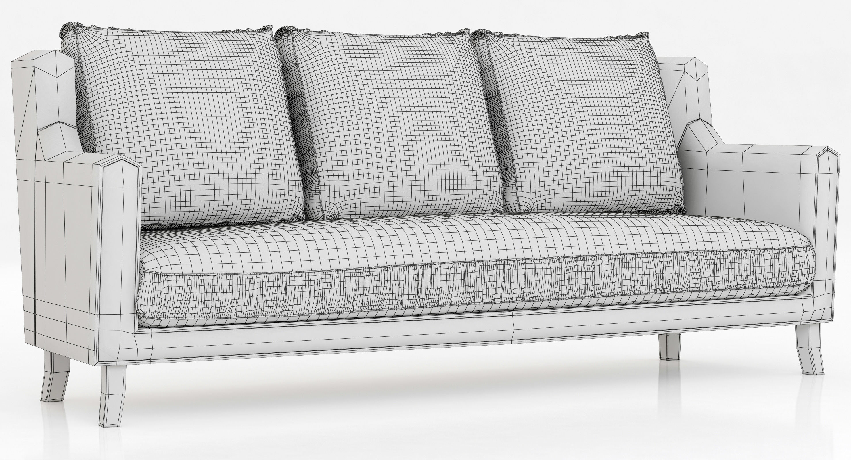 Brabbu Collection sofa with gold legs 3D model_18