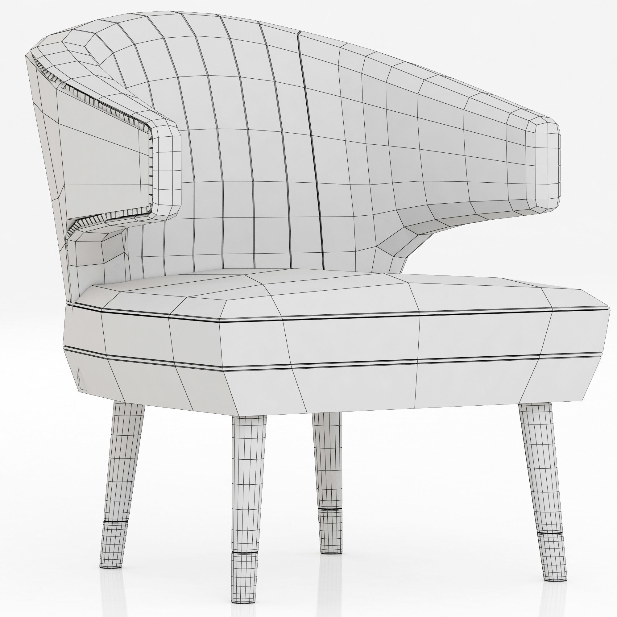 Brabbu Collection sofa with gold legs 3D model_38