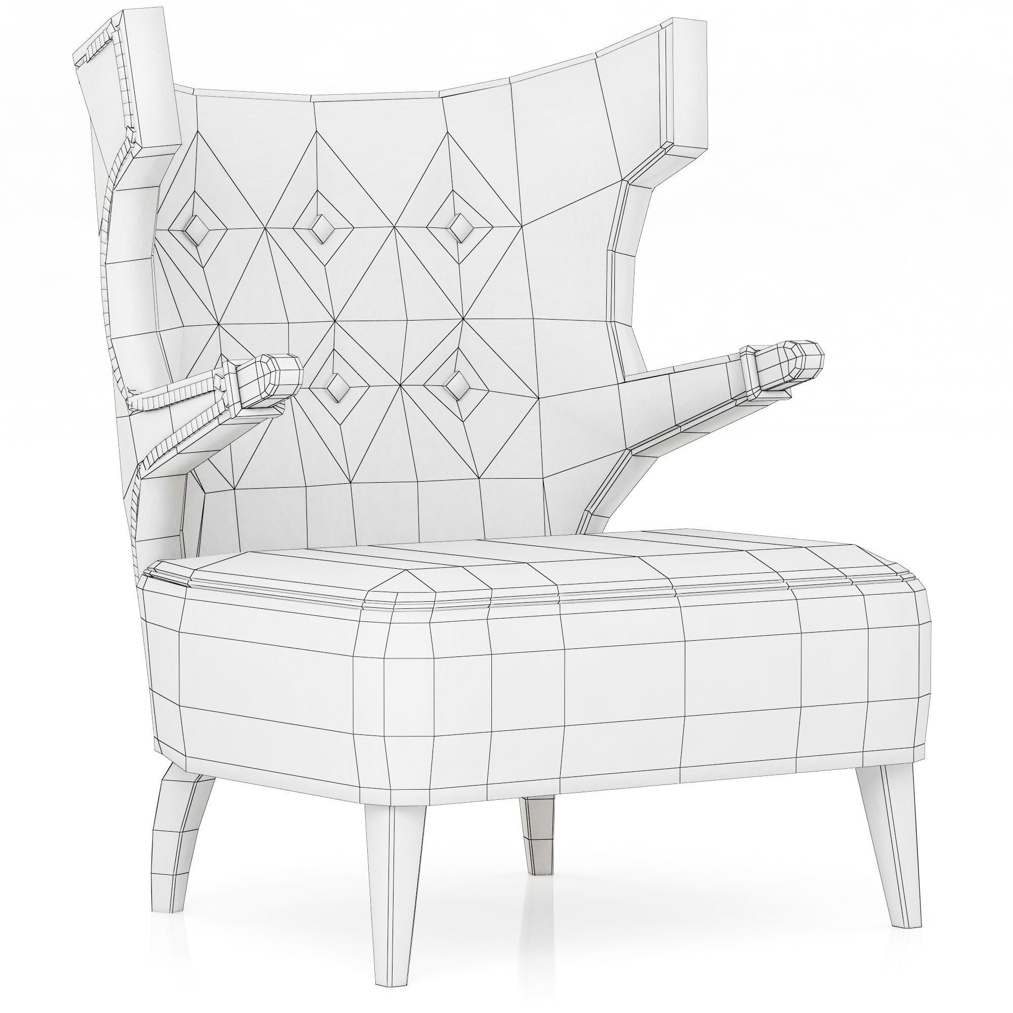 Brabbu Collection sofa with gold legs 3D model_98