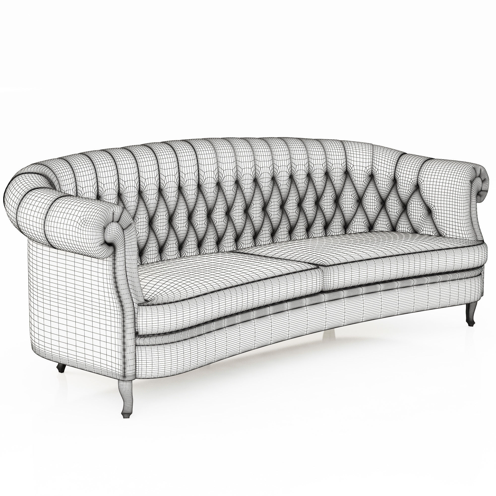Brabbu Collection sofa with gold legs 3D model_62