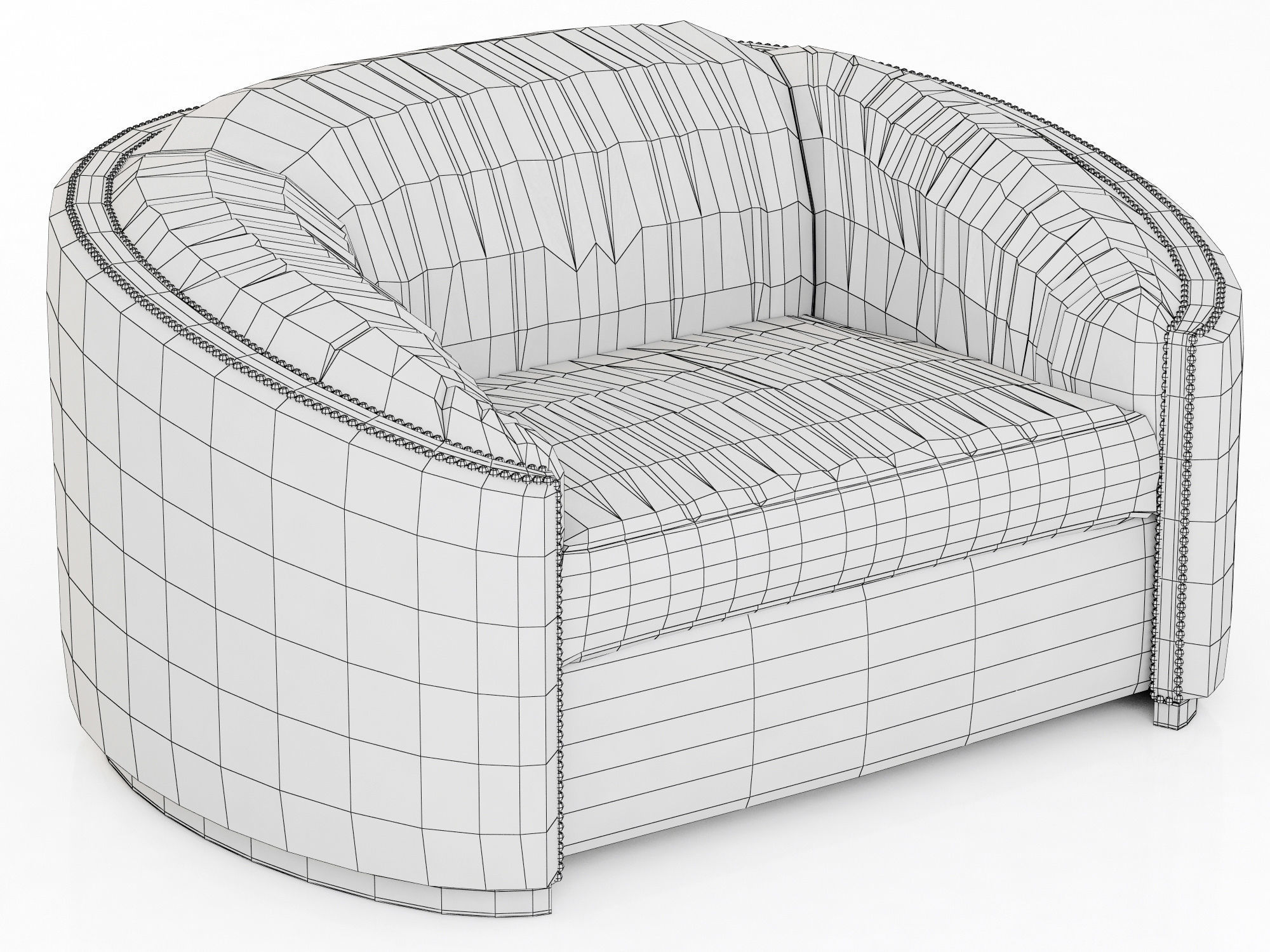 Brabbu Collection sofa with gold legs 3D model_114