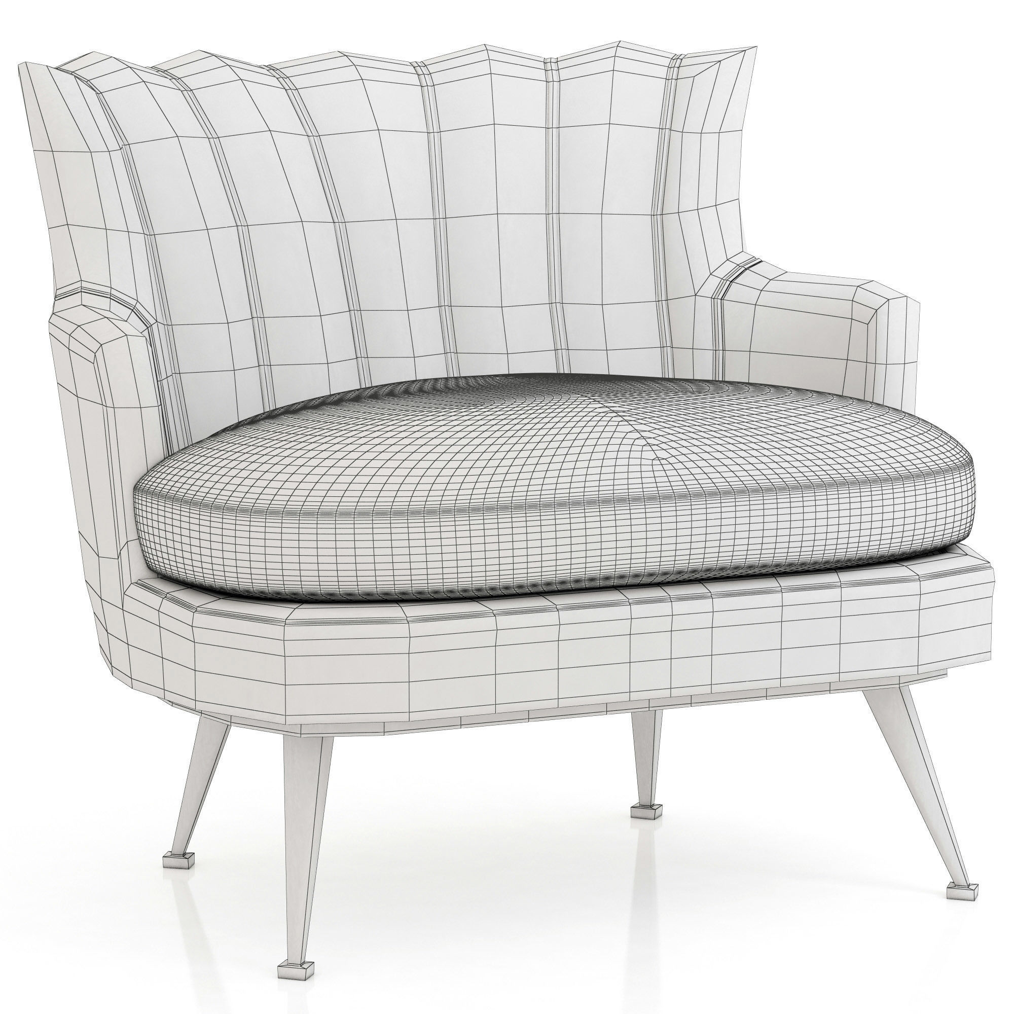 Brabbu Collection sofa with gold legs 3D model_90