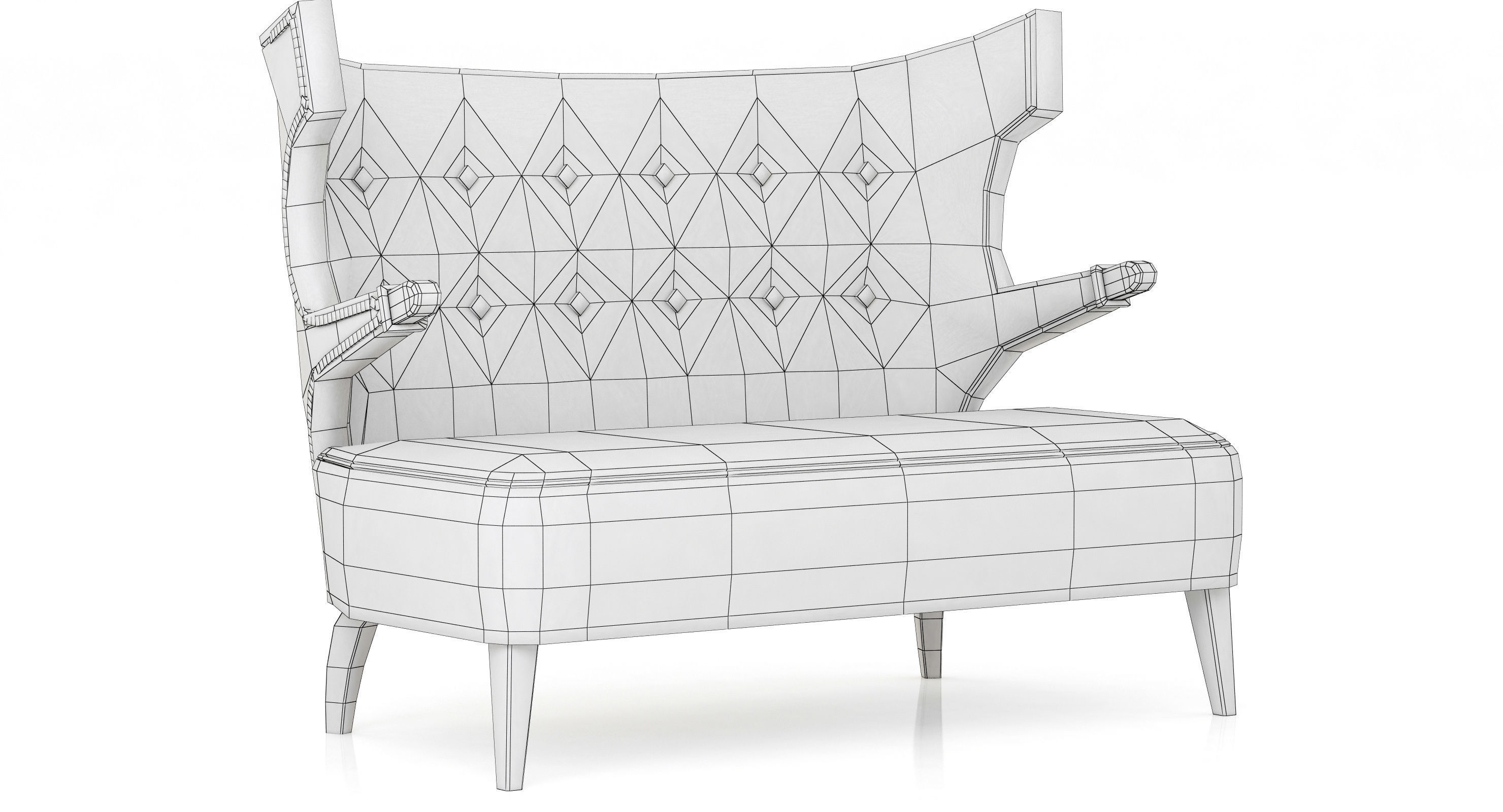 Brabbu Collection sofa with gold legs 3D model_78