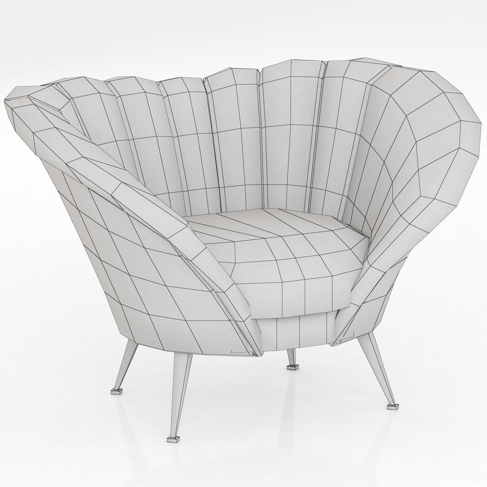 Brabbu Collection sofa with gold legs 3D model_6