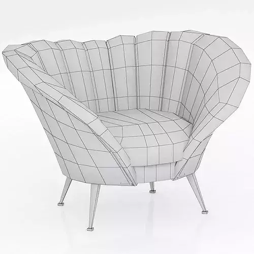 Brabbu Collection sofa with gold legs 3D model 7
