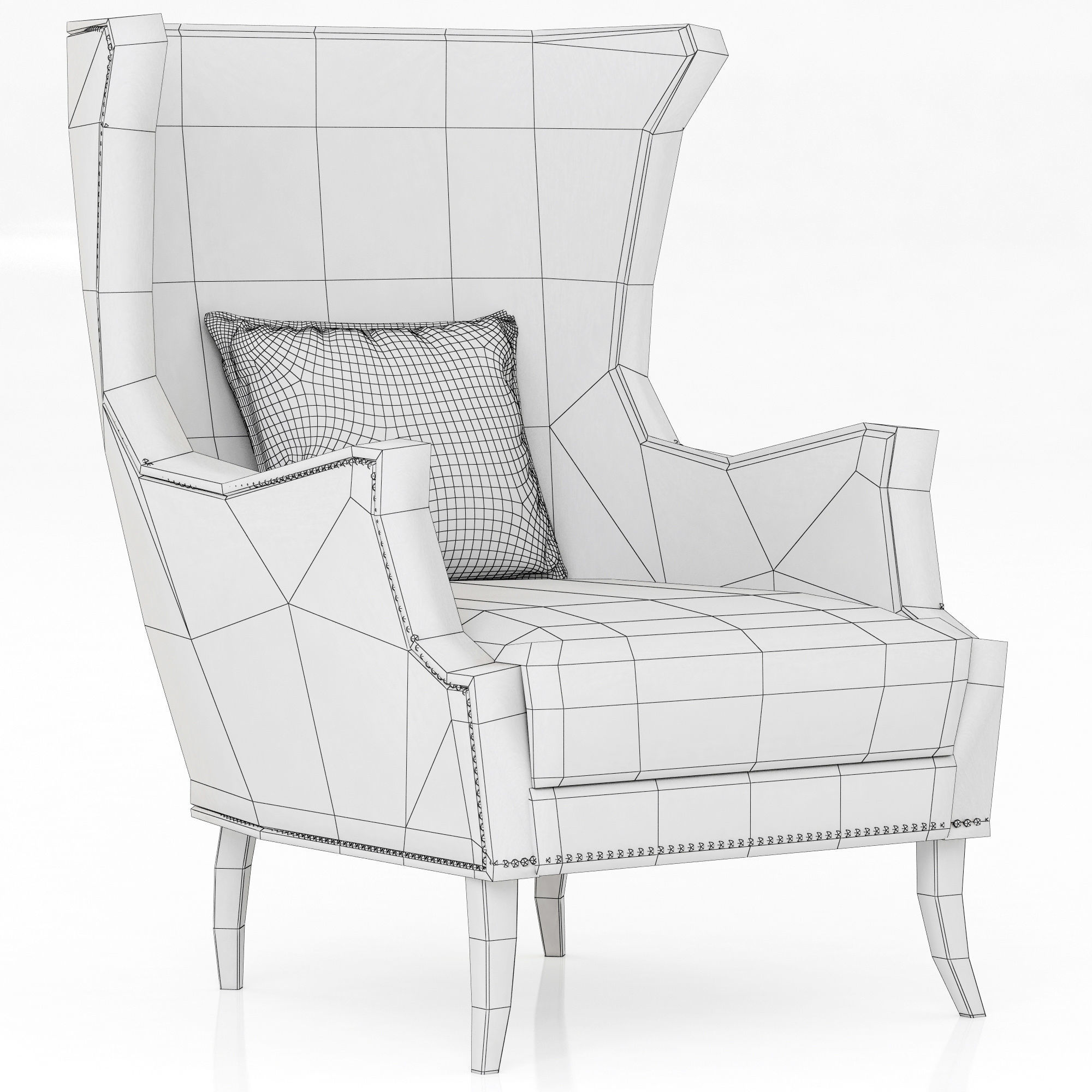 Brabbu Collection sofa with gold legs 3D model_32