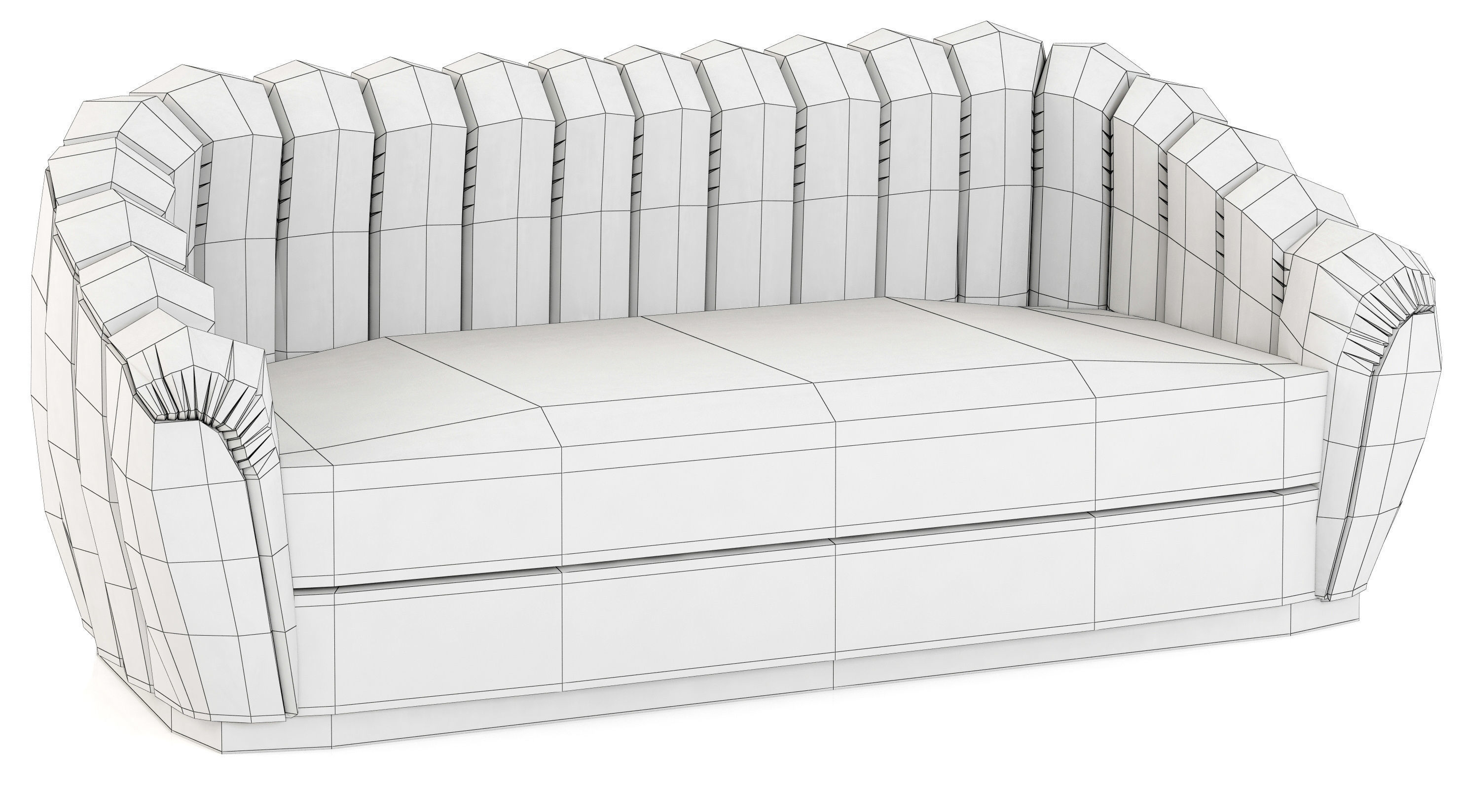 Brabbu Collection sofa with gold legs 3D model_80