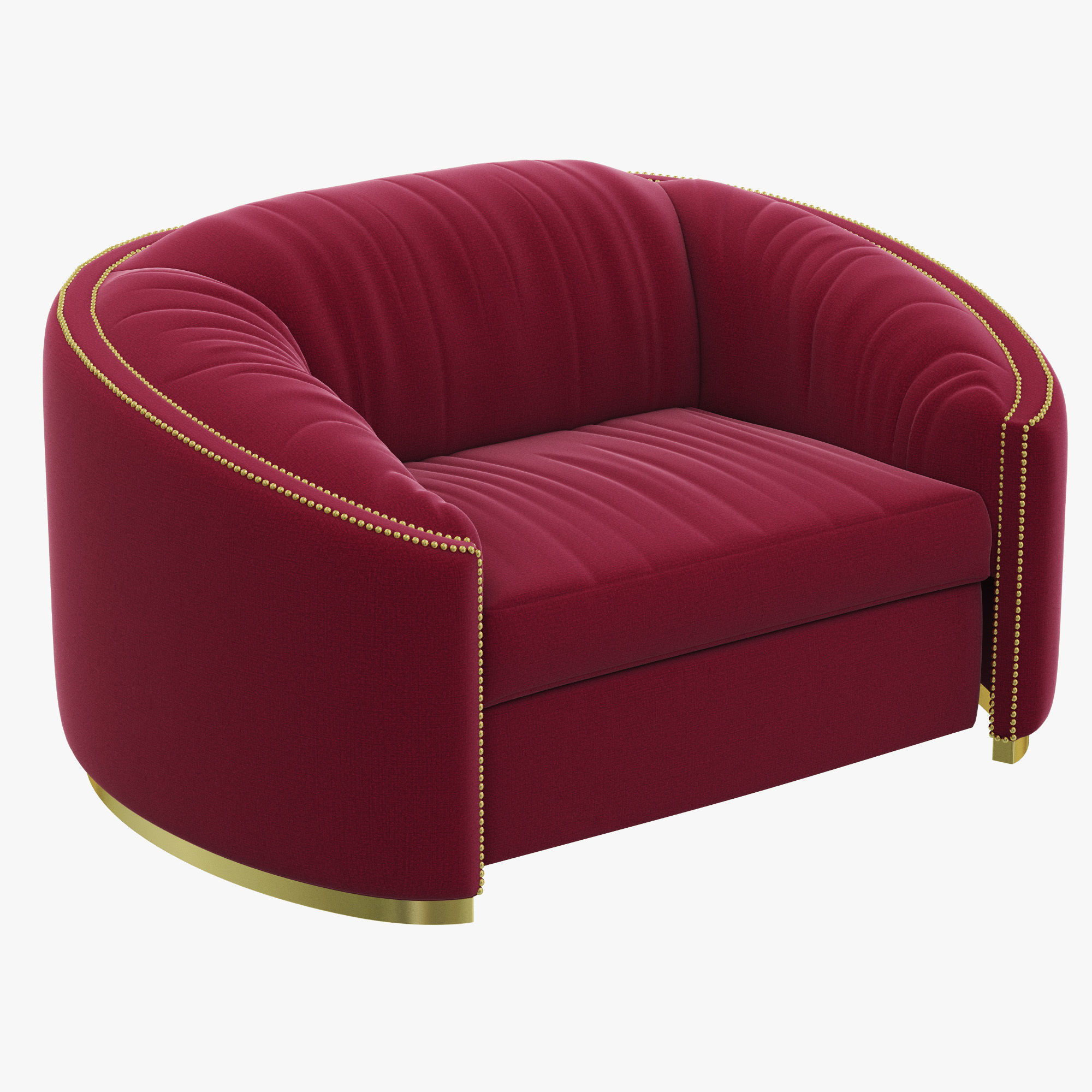 Brabbu Collection sofa with gold legs 3D model_113