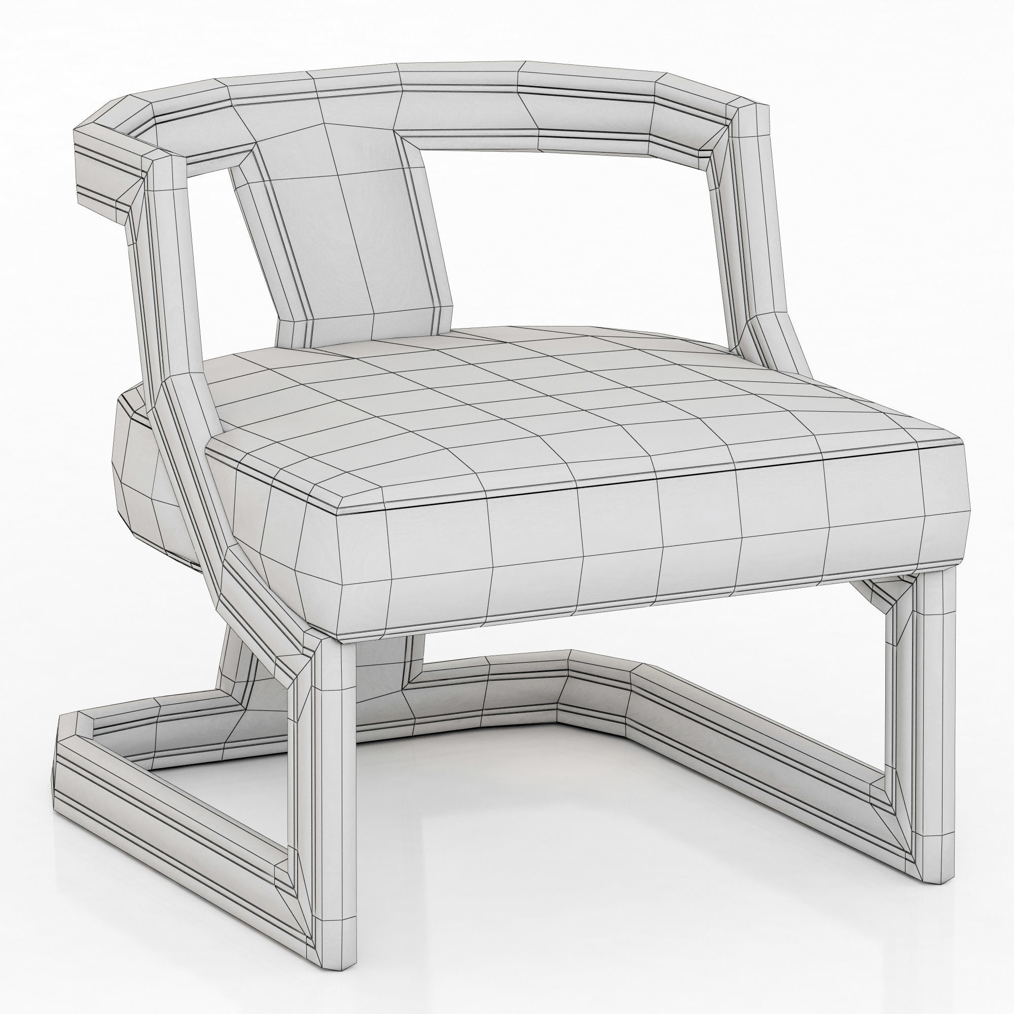 Brabbu Collection sofa with gold legs 3D model_4