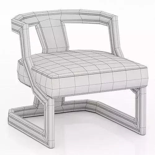 Brabbu Collection sofa with gold legs 3D model 5