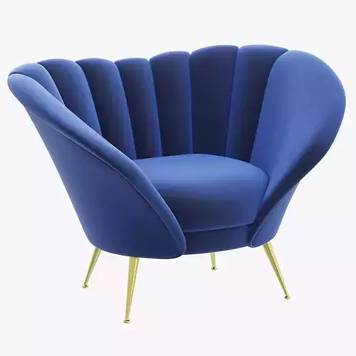 Brabbu Collection sofa with gold legs 3D model 6