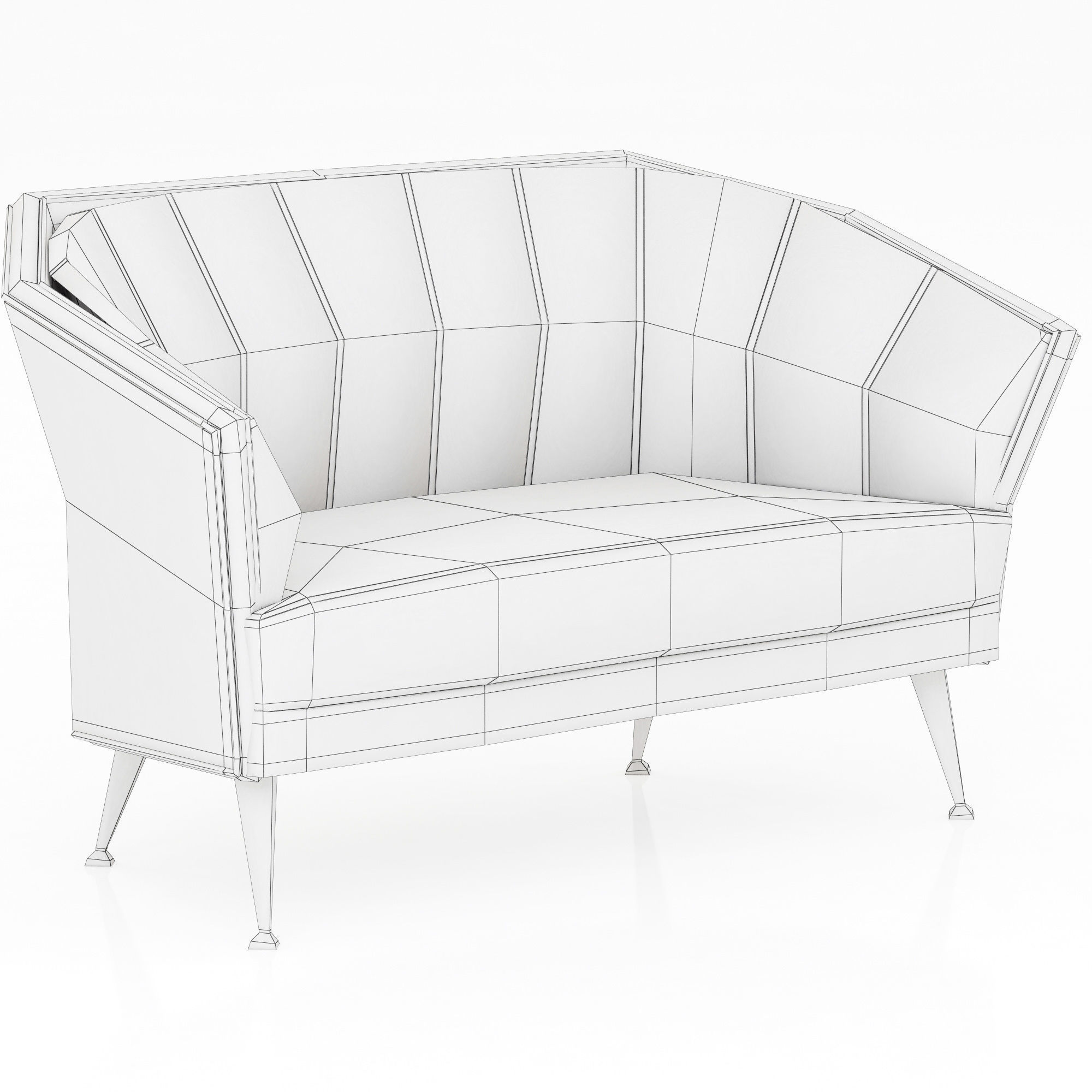 Brabbu Collection sofa with gold legs 3D model_60