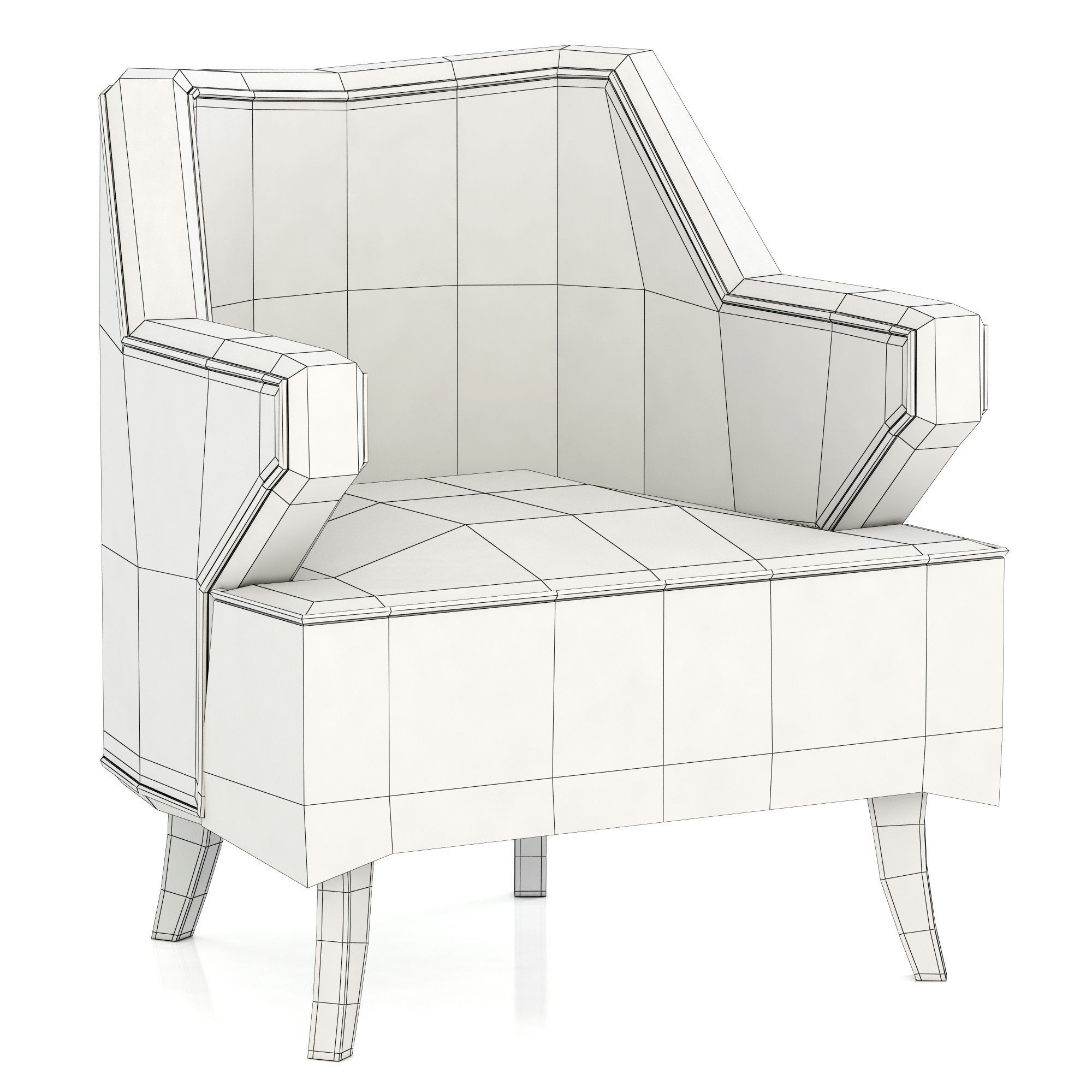 Brabbu Collection sofa with gold legs 3D model_48