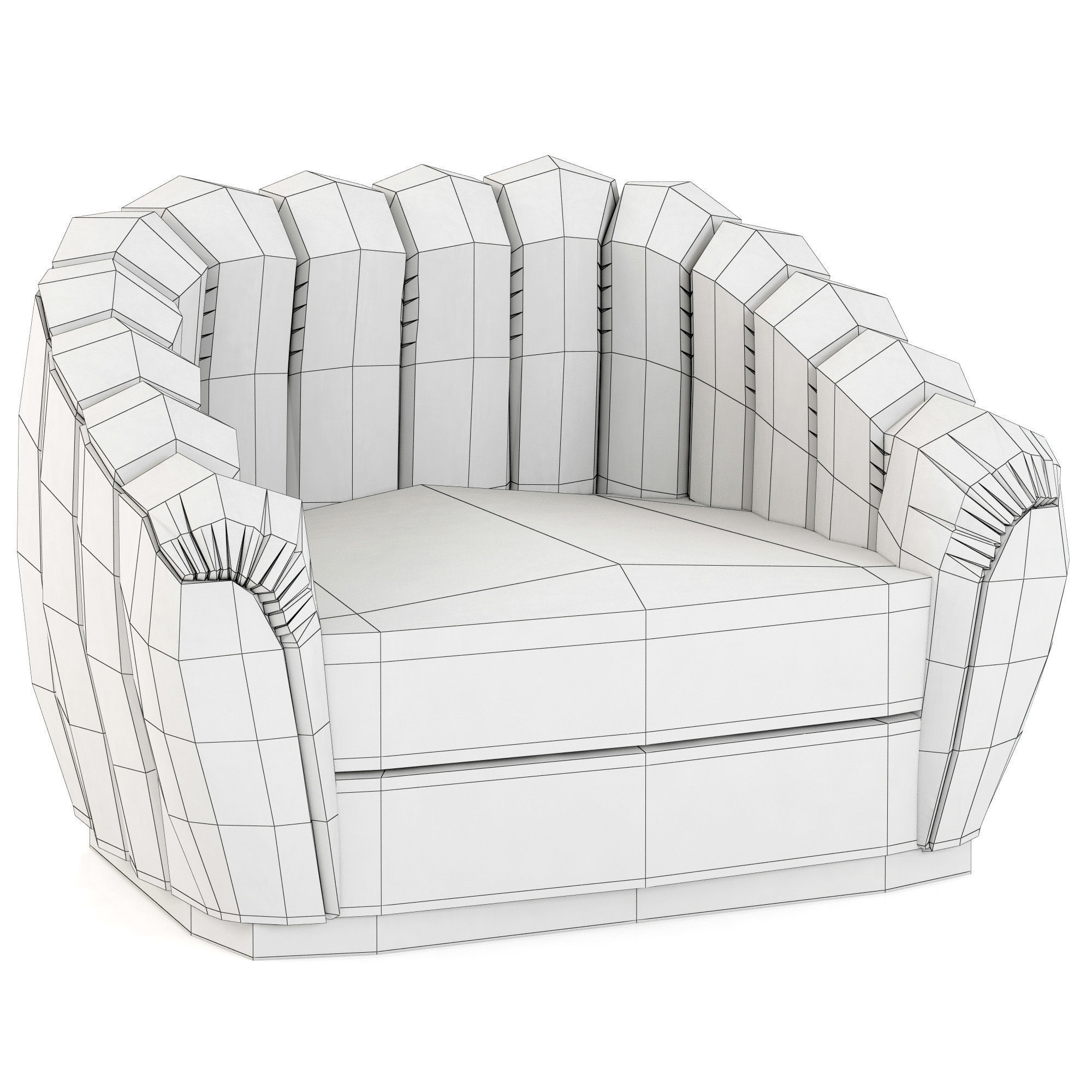 Brabbu Collection sofa with gold legs 3D model_76