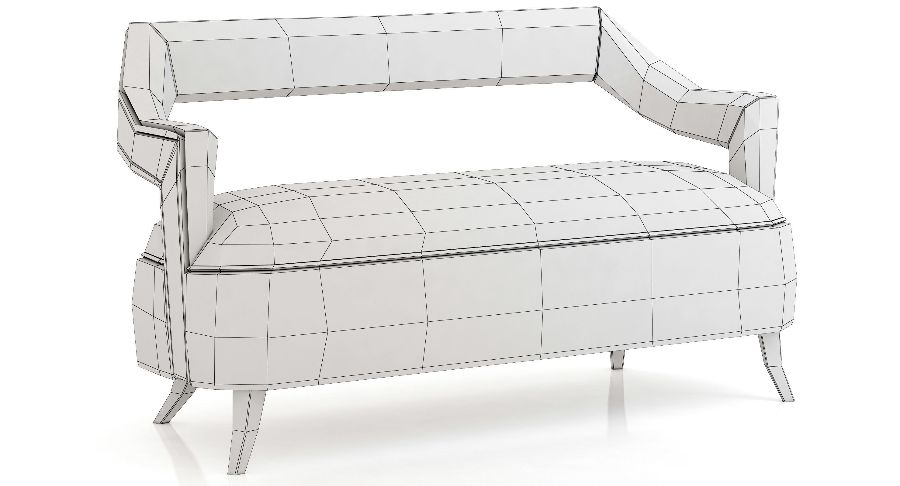 Brabbu Collection sofa with gold legs 3D model_74