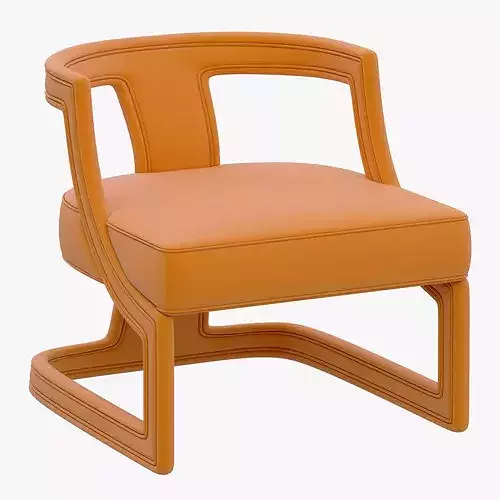 Brabbu Collection sofa with gold legs 3D model 4