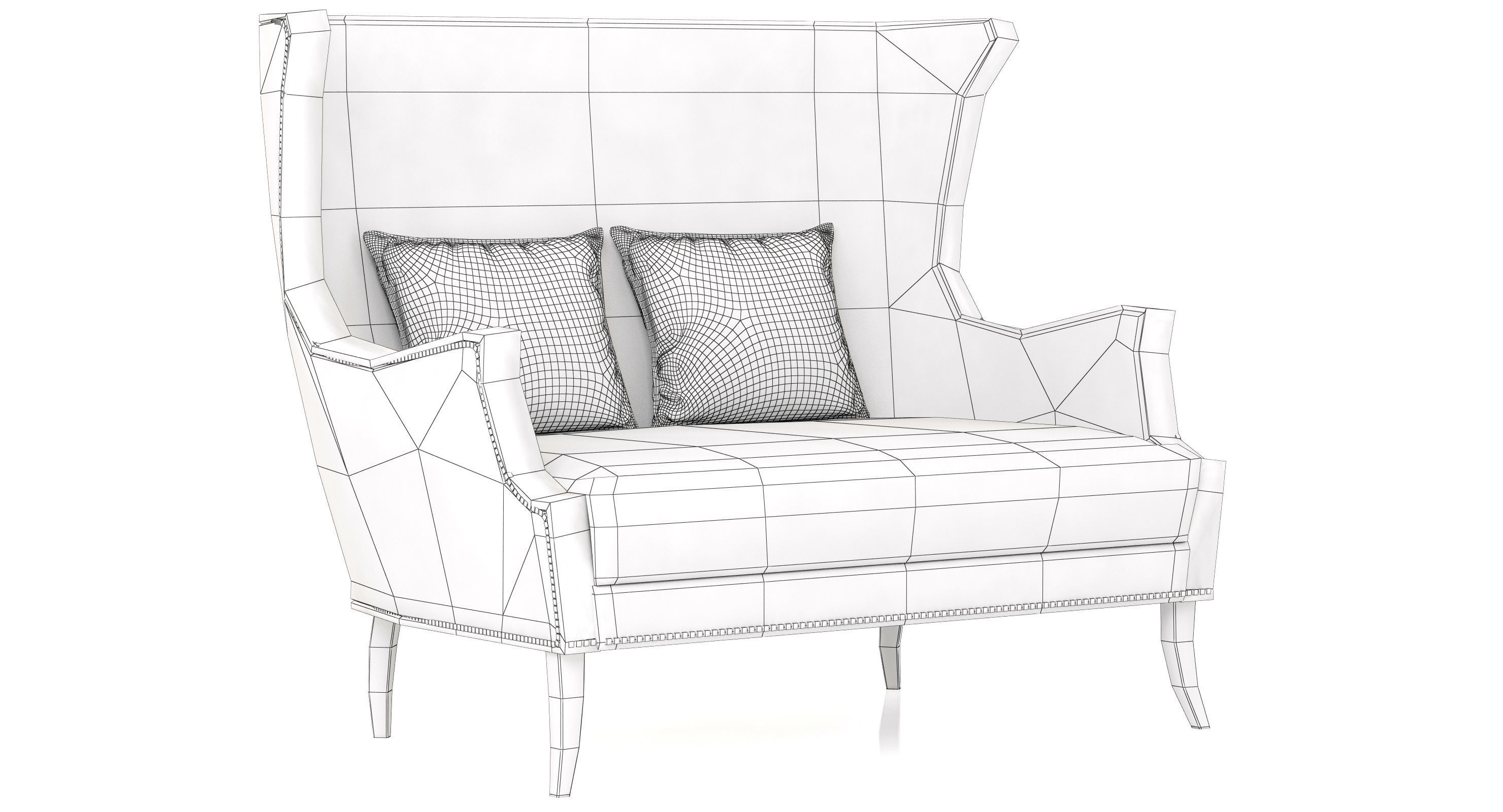 Brabbu Collection sofa with gold legs 3D model_28