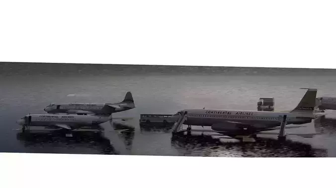 Boeing 707 720  727-100   DC-9 and VISCOUNT V800