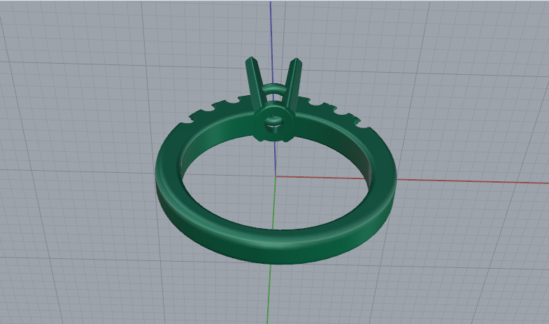Solitaire ring Model 7302 3D print model_4