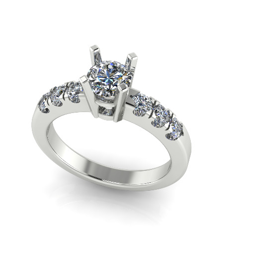 Solitaire ring Model 7302 3D print model_1