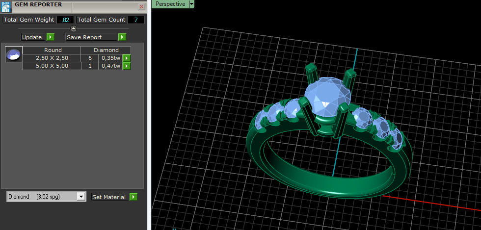 Solitaire ring Model 7302 3D print model_7