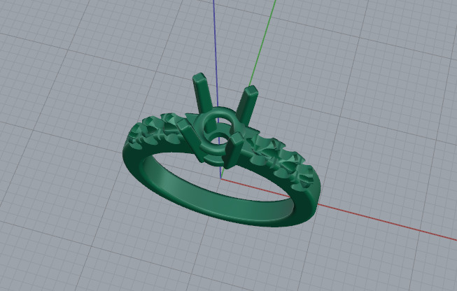 Solitaire ring Model 7302 3D print model_2
