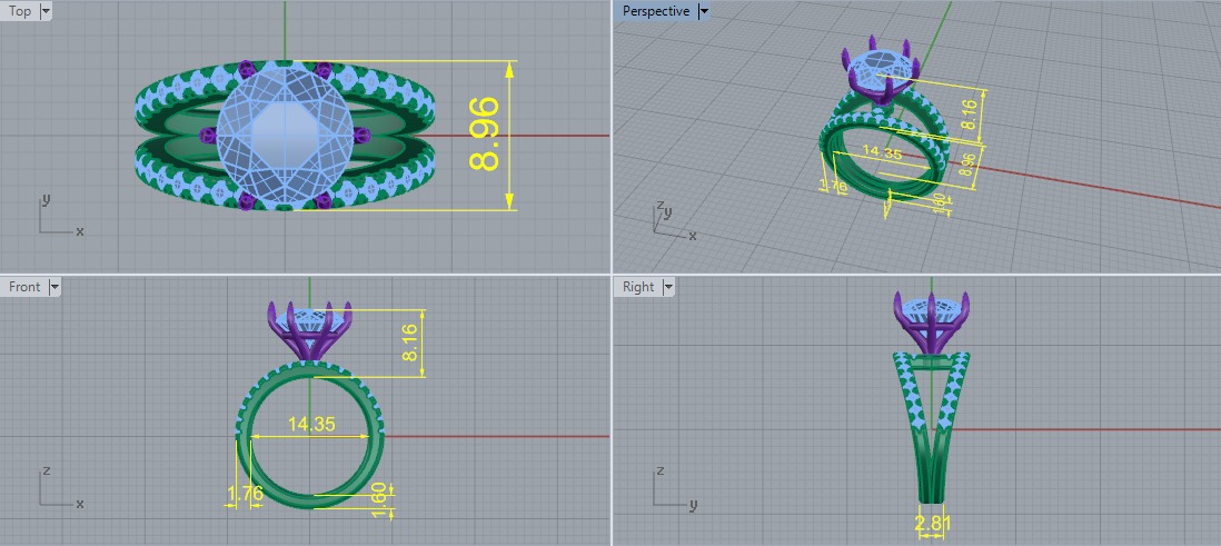 Ring Model 7289 3D print model_5