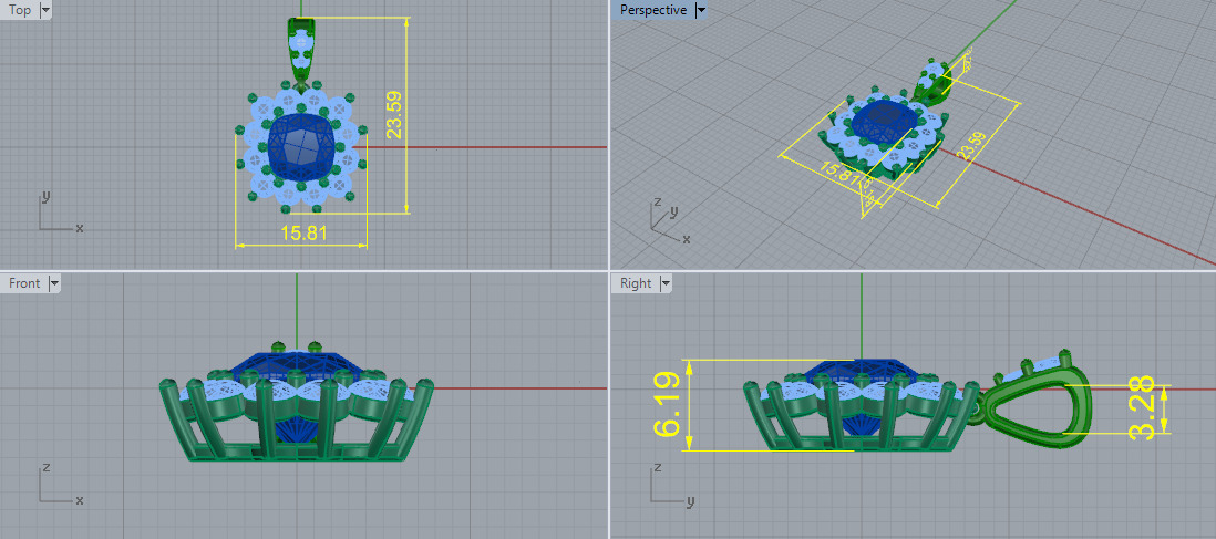 Pendant Model 7288 3D print model_5