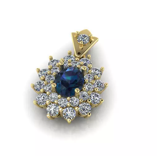 Pendant oval Model 7286 3D print model_0