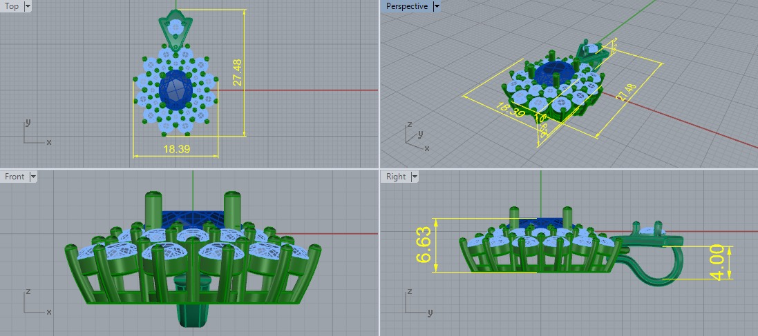 Pendant oval Model 7286 3D print model_5