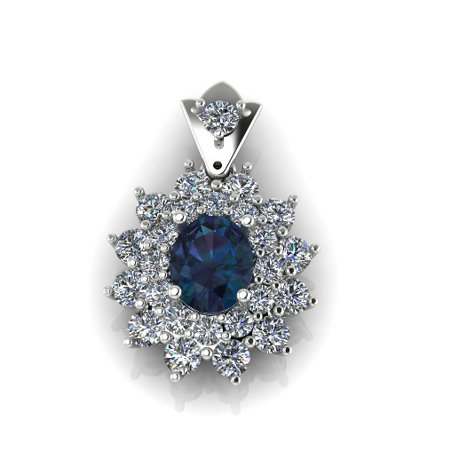 Pendant oval Model 7286 3D print model_1