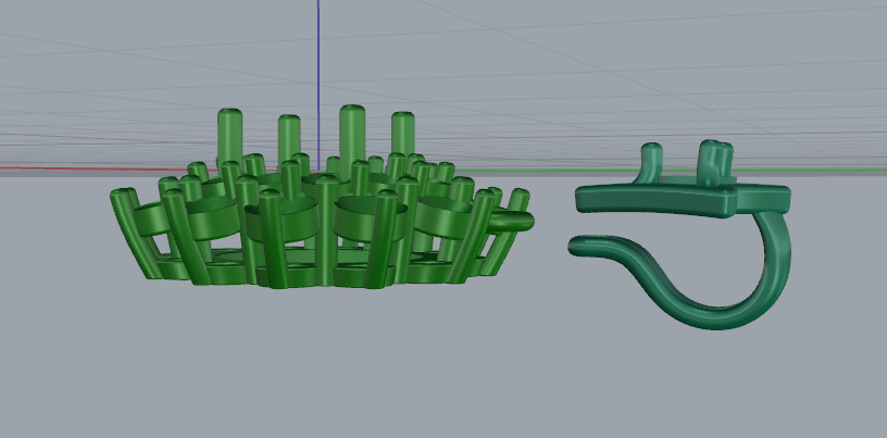 Pendant oval Model 7286 3D print model_3