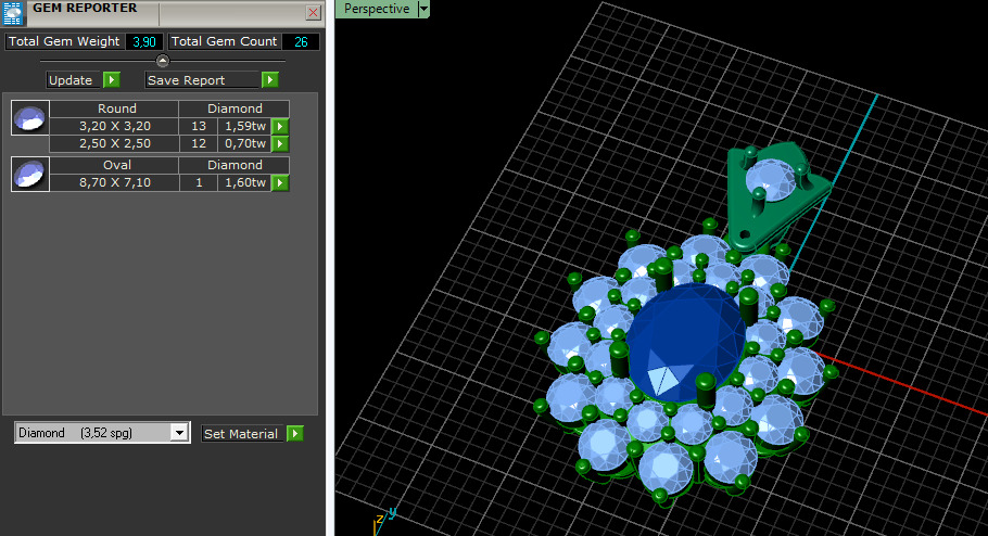 Pendant oval Model 7286 3D print model_7