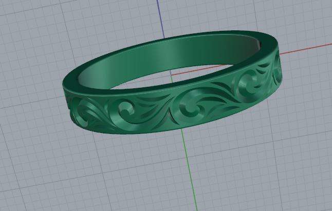 Ring with patterns Model 7279 3D print model_4