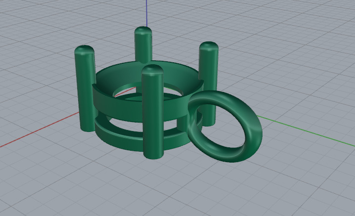 Pendant round Model 7272 3D print model_3