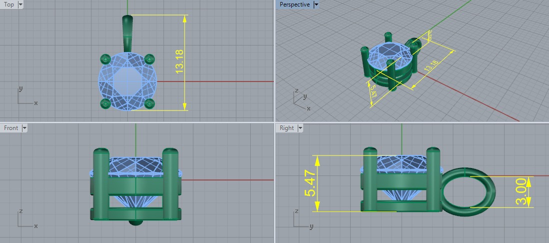 Pendant round Model 7272 3D print model_5