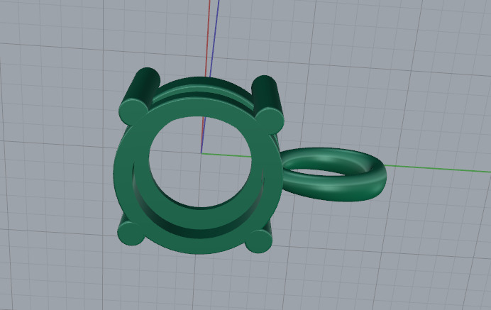 Pendant round Model 7272 3D print model_4