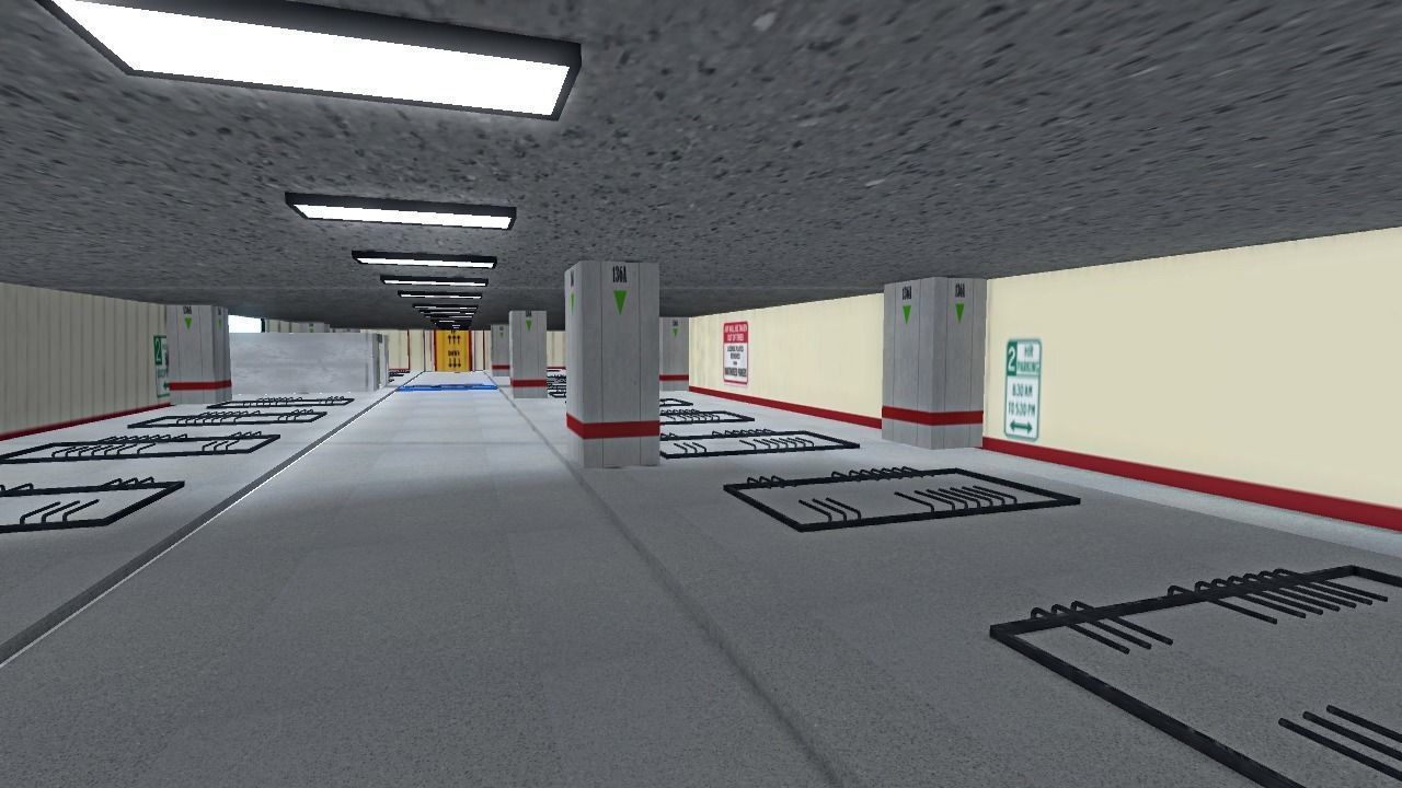 Automated Parking Garage Low-poly 3D model_3