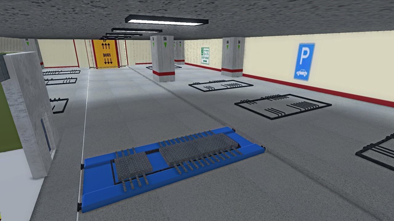 Automated Parking Garage Low-poly 3D model_2