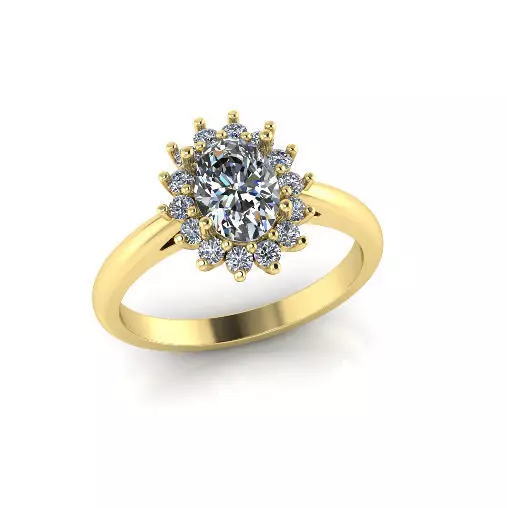 Ring oval Model 7261 3D print model_0